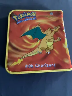Vintage Pokemon Charizard #06 Vinyl Zipper Binder - 1998 - Nintendo - Rare - Image 2