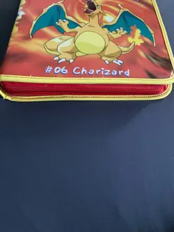 Vintage Pokemon Charizard #06 Vinyl Zipper Binder - 1998 - Nintendo - Rare - Image 3
