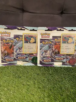 Pokemon Chilling Reign 3 Packs Blister Set Of 2 Factory Sealed 820650808500 - Image 3