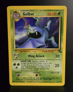 Pokemon TCG - GOLBAT - 34/62 - UNLIMITED - WOTC FOSSIL (1999) - VINTAGE - LP/NM - Image 1
