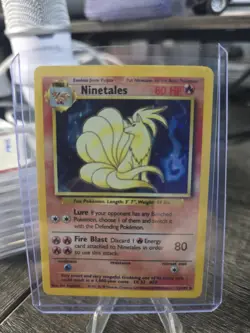 Ninetales Holo Rare Pokemon 12/102 1999 Unlimited Base Set - Image 1