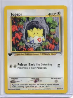 Pokemon Neo Genesis 1st Edition Togepi #051/111 Uncommon Vintage - Image 1