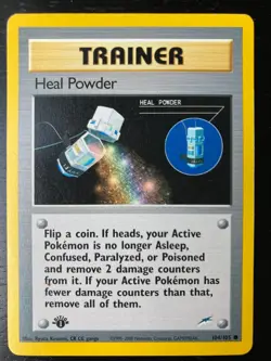 Pokemon Neo Destiny 1st Edition Trainer Heal Powder 104/105 Ex/LP - Image 1