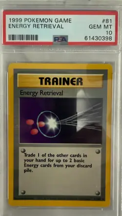 1999 Pokemon Game Energy Retrieval Gem Mint 10 - Image 1