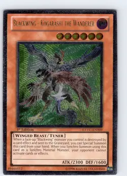 Yu-Gi-Oh Blackwing - Kogarashi The Wanderer EXVC-EN009 1st Ed Ultimate Rare NM - Image 1