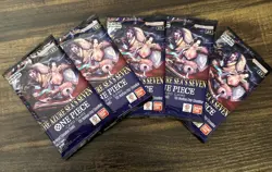 One Piece OP-14 The Azure Sea's Seven Booster Pack Lot of 5 English New Bandai - Image 1