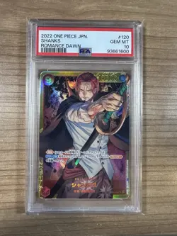 Shanks 2022 One Piece JAPANESE SEC Romance Dawn #120 PSA 10 - Image 1
