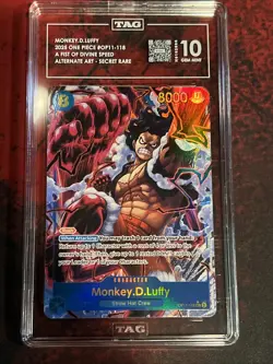 Monkey.D.Luffy OP11-118 A Fist of Divine Speed SEC Alt Art, Tag 10 - Image 3