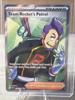 Pokemon TCG Destined Rivals Team Rockets Petrel Card 226/182 Full Art - Image 1