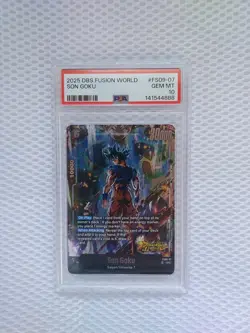 2025 dbs fusion world son goku fs09-07 card graded psa gem mt 10. - Image 2