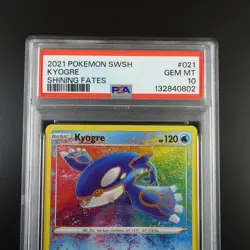 PSA 10 Kyogre 021/072 Pokemon Shining Fates Amazing Rare Holo Graded Card - Image 2