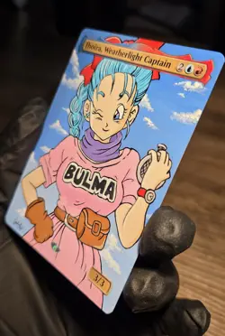 MTG Hand Painted Alter: DBZ Bulma As Jhoira Weatherlight Captain - Image 2