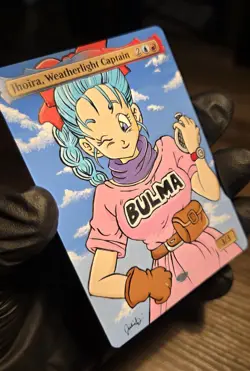 MTG Hand Painted Alter: DBZ Bulma As Jhoira Weatherlight Captain - Image 3