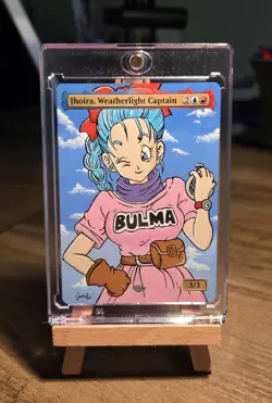 MTG Hand Painted Alter: DBZ Bulma As Jhoira Weatherlight Captain - Image 4
