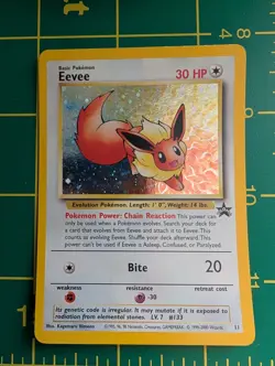 Pokemon Card - Eevee #11 Holo WoTC Black Star Promo - Image 1