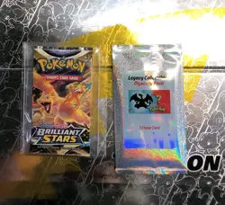 1 Pokemon TCG Brilliant Stars Booster Pack & 1 Legacy Collectibles Mystery Pack 820650809972 - Image 1