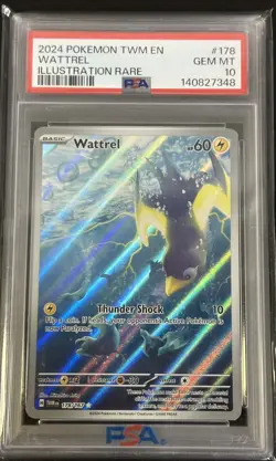 Pokemon Wattrel Twilight Masquerade Illustration Rare #178 PSA 10 Gem Mint - Image 1