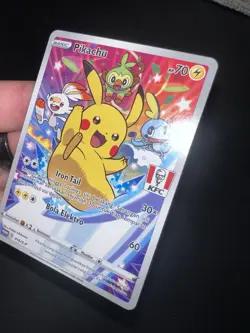 2021 Pokemon IDN S-P Pikachu Full Art KFC Chaki Kids Meal Promo #016/S-P - Image 5