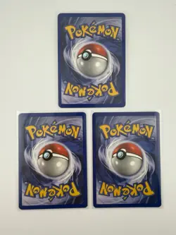 Pokemon Flute 86/102 Base Set Unlimited Set of 3 (2 Near Mint , 1 Light Play) - Image 2