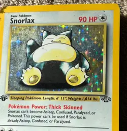 Snorlax Jungle 11/64 1st Edition Holo Pokemon WOTC Heavy Play HP - Image 2