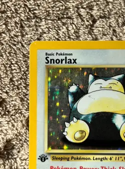 Snorlax Jungle 11/64 1st Edition Holo Pokemon WOTC Heavy Play HP - Image 3