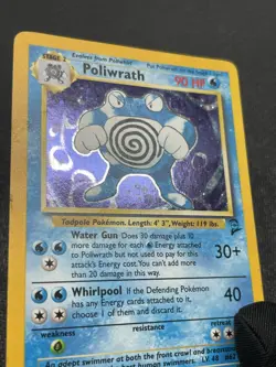 Pokemon TCG Poliwrath 15/130 Holo Rare 2000 WotC Base Set 2 - MP - Image 4