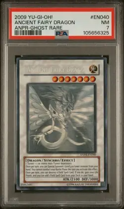 YuGiOh GRADED 2009 Ancient Fairy Dragon ANPR-EN040 Ghost Rare NM 7 PSA - Image 1