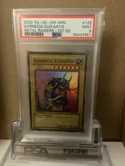 2002 YU-GI-OH! MRD-METAL RAIDERS #125 GARNECIA ELEFANTIS 1ST ED. PSA 9 MINT - Image 1