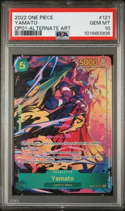 One Piece Romance Dawn Yamato Alternate Art OP01 121 PSA 10 Gem Mint - Image 1