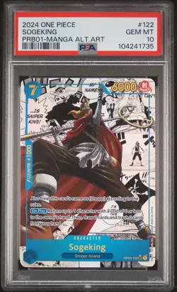 One Piece Premium Booster The Best PRB01 Sogeking Manga Usopp OP03 122 PSA 10 - Image 1