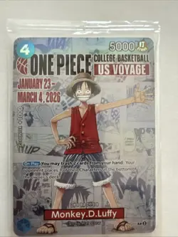 One Piece Monkey.D.Luffy College Basketball US Voyage Card - Image 1