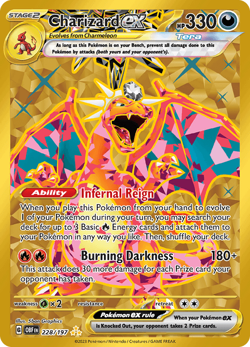 Pokemon TCG Charizard ex 228/197 Gold Secret Rare Obsidian Flames NM/M - Image 1
