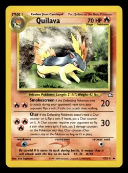 Quilava 47/111 Uncommon Neo Genesis Pokemon Card - Image 1