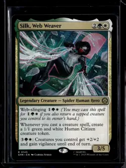 Silk, Web Weaver - 145 - SPM - NM - MTG Magic the Gathering - Image 1