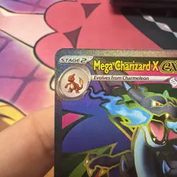 Mega Charizard X ex Phantasmal Flames 109/094 Ultra Rare Holo Pokemon Card T1 - Image 3