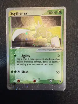 Pokemon TCG Scyther EX Ruby and Sapphire Holo Card 102/109 Vintage 2003 NM - Image 1