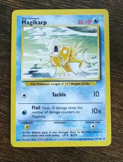 Pokemon Magikarp 35/102 Base Set UK Print 1999-2000 - Image 1
