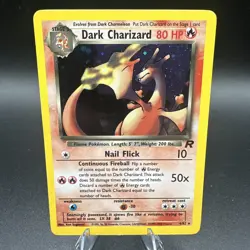 Pokemon Dark Charizard Holo 4/82 Team Rocket Set *slight Bend No Crease Descript - Image 1