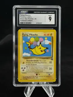 Flying Pikachu #25 Black Star Promo Pokemon League 2001 CGC 9 🎈☁ - Image 1