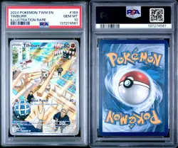 2024 POKEMON TWM EN-TWILIGHT MASQUERADE ILLUSTRATION RARE #183 TIMBURR PSA 10 - Image 2
