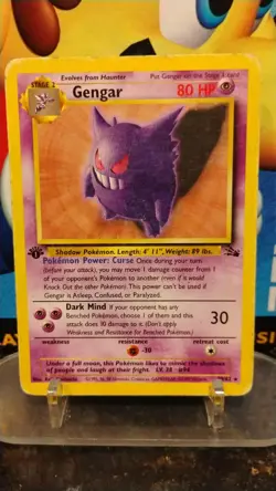 GENGAR Fossil Series POKEMON 1st Edition Non Holo 2000 Trading Card 20/62 - Image 1