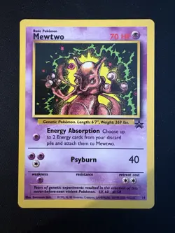 Pokemon Card - Mewtwo WoTC Black Star Promo 14 Non-Holo - Image 1