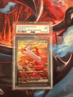 Pokemon Latias EX TCG Surging Sparks 239/191 Special Illustration Rare PSA 9 - Image 1