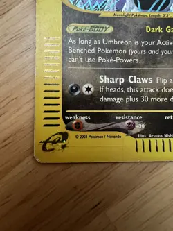 Pokemon Umbreon H30/H32 Skyridge Holo Rare HP-See photos - Image 4