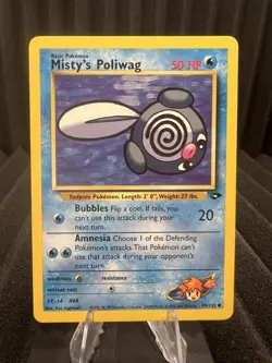 Misty's Poliwag 89/132 - Gym Challenge Unlimited Edition - WOTC Pokemon MP - Image 1