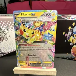 Pokemon Pikachu Ex 057/191 Sv08: Surging Sparks Holo Double Rare 200HP - Image 1