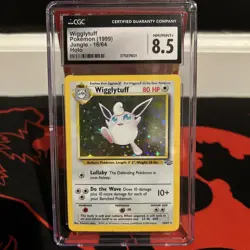 Pokemon TCG Wigglytuff Holo Rare Card 16/64 Unlimited Jungle 1999 CGC 8.5 - Image 1