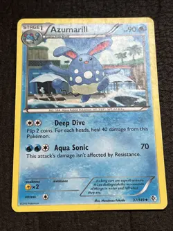 Pokemon TCG Azumarill Boundaries Crossed 37/149 Regular Uncommon MP - Image 1