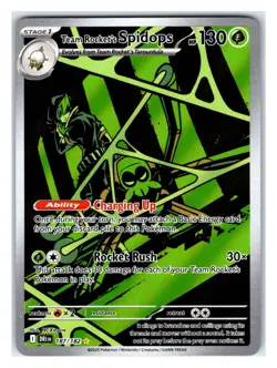 Pokemon TCG - Team Rocket's Spidops - SV10: Destined Rivals 187/182 Illustration - Image 1
