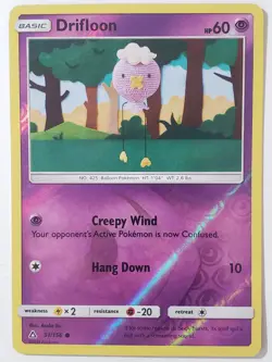 REVERSE HOLO Drifloon 51/156 VLP - Asako Ito CrochetedUltra Prism Pokemon Card - Image 1